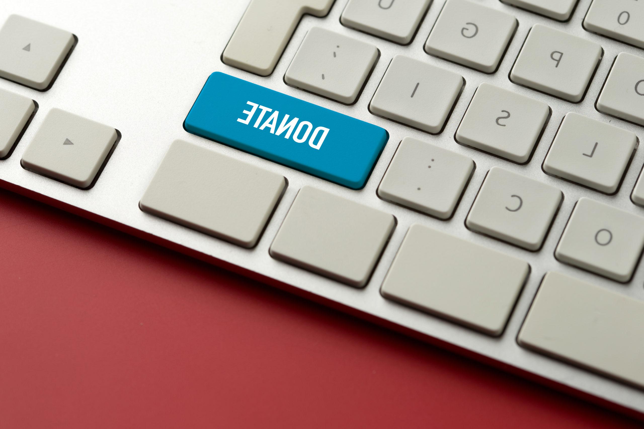 Close-up view of a computer keyboard